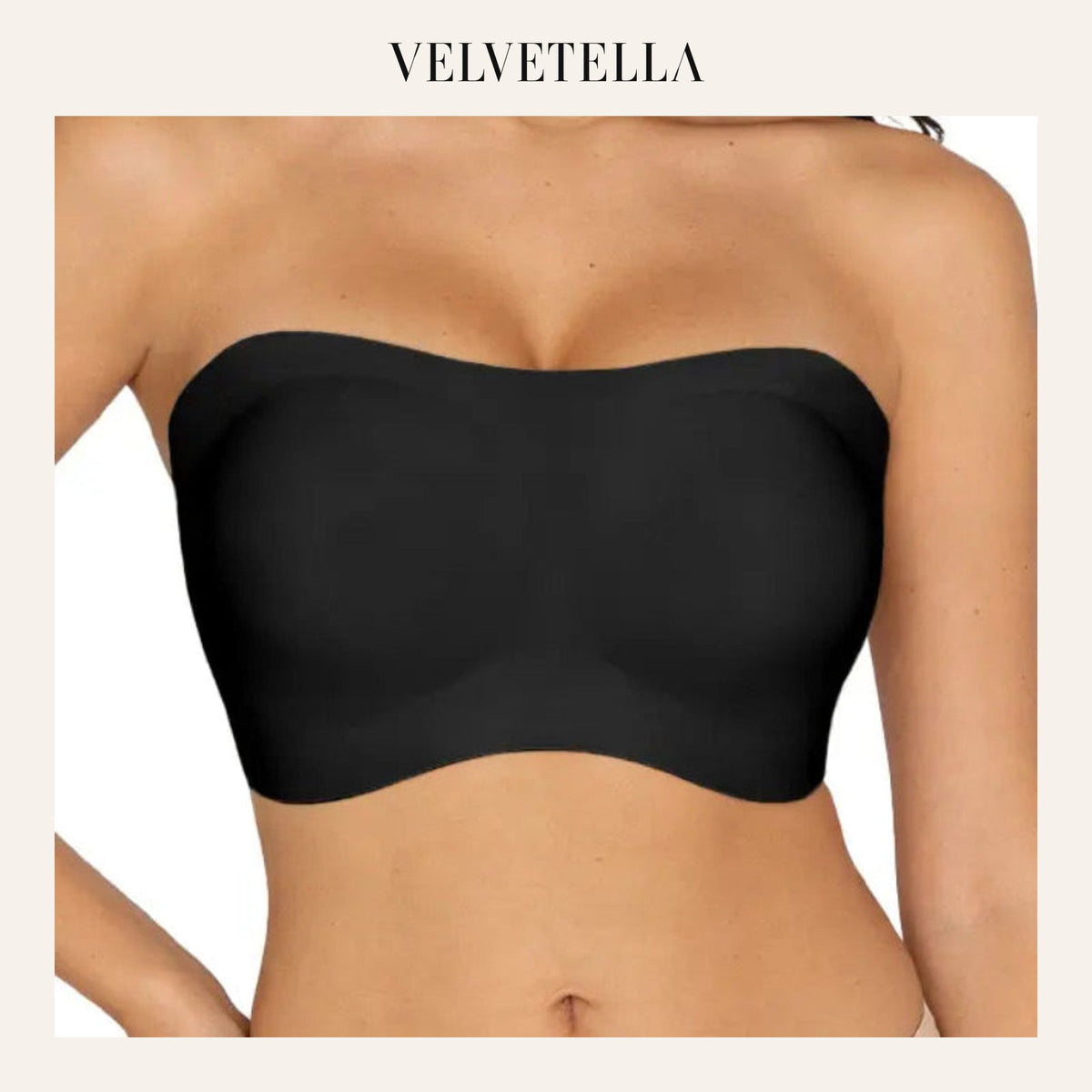 Strapless Jelly Wireless Padded Bra, Non-Slip Seamless Comfort | Velvetella
