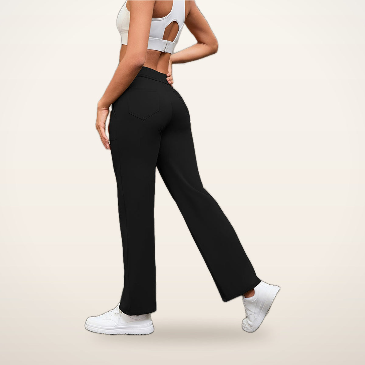 Studio Button Straight-Leg Pant | Velvetella