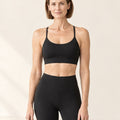 Studio Cross-Back Bra in Black – front | Velvetella