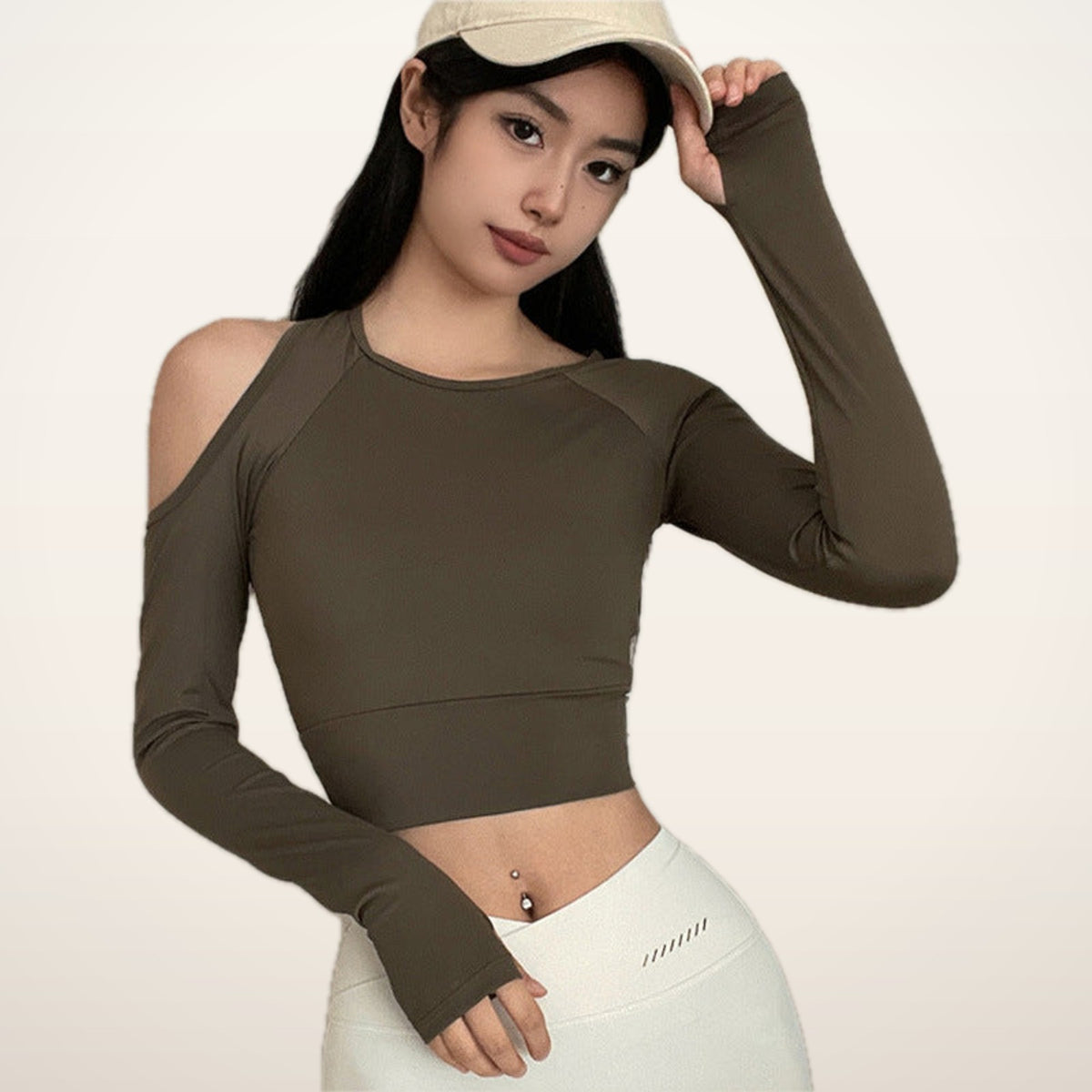Studio One-Shoulder Cutout Long Sleeve | Velvetella