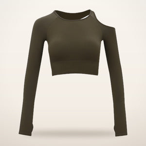 Studio One-Shoulder Cutout Long Sleeve | Velvetella