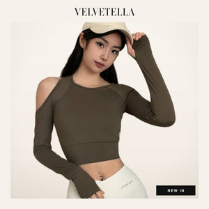 Studio One-Shoulder Cutout Long Sleeve | Velvetella