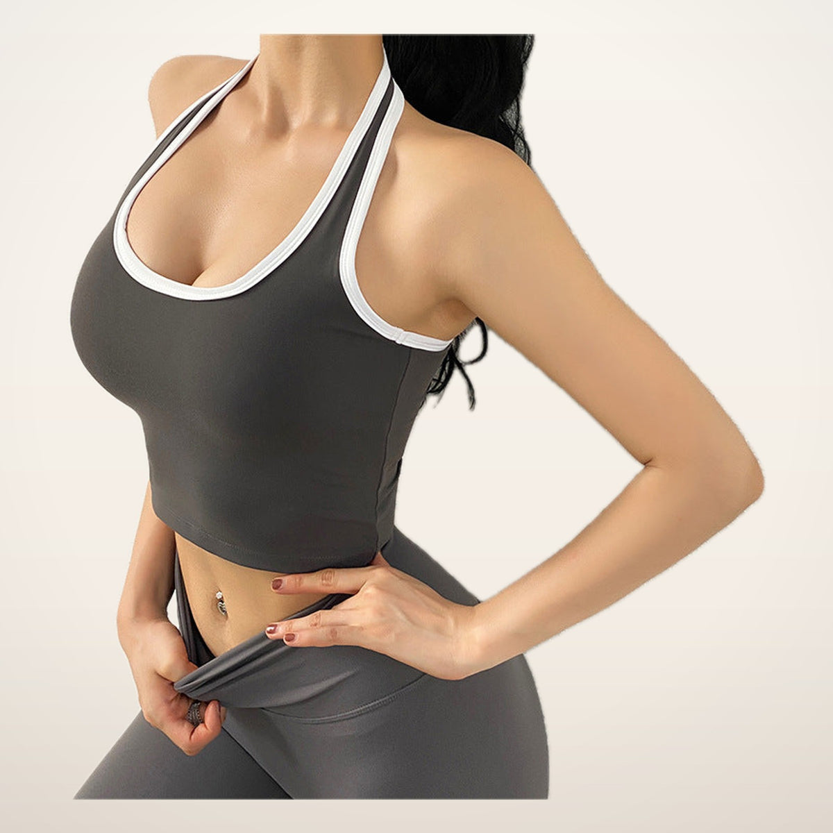 Studio Padded Waist-Length Tank | Velvetella