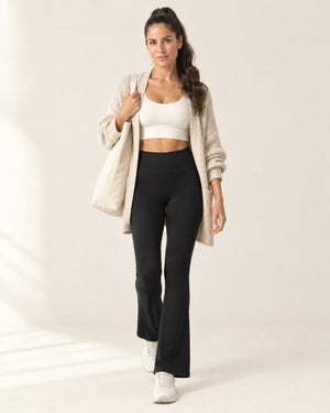 Studio Pocket Bootcut Pant in Versatile Black – full look | Velvetella