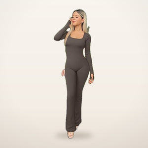 Studio Rib Flare Jumpsuit | Velvetella