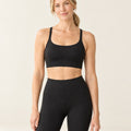 Studio Square-Neck Bra in Black – front | Velvetella