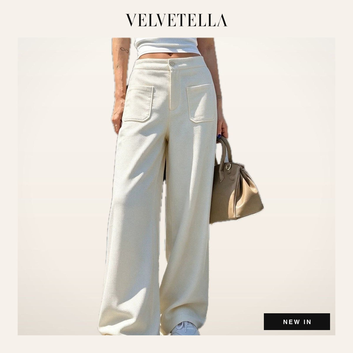 Studio Waffle Wide-Leg Pant | Velvetella
