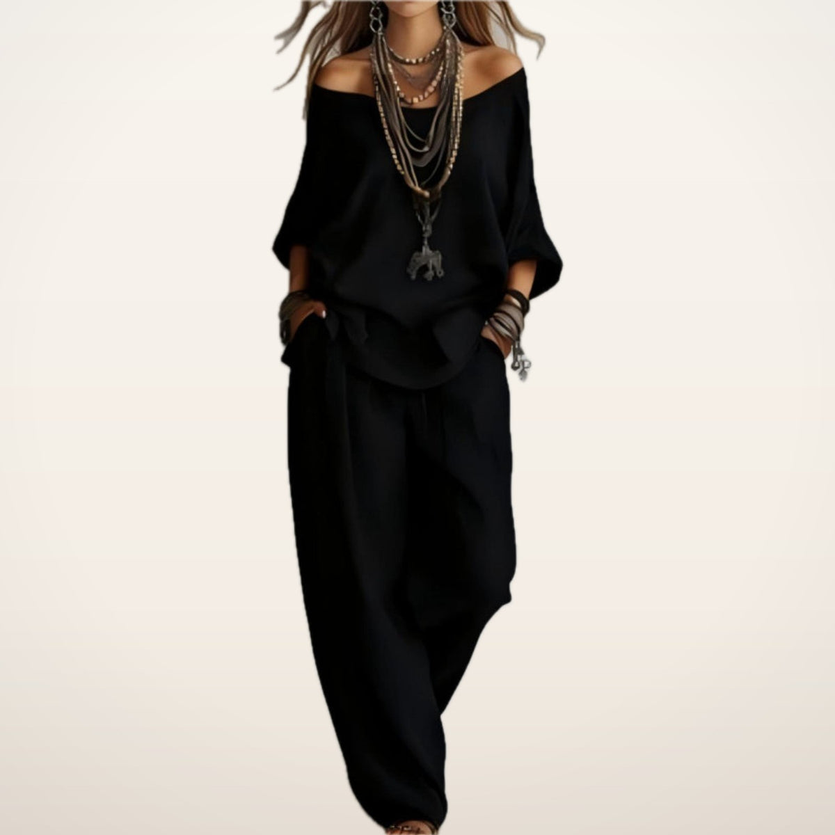 Bonnie Linen Top & Wide-Leg Pants Set | Velvetella