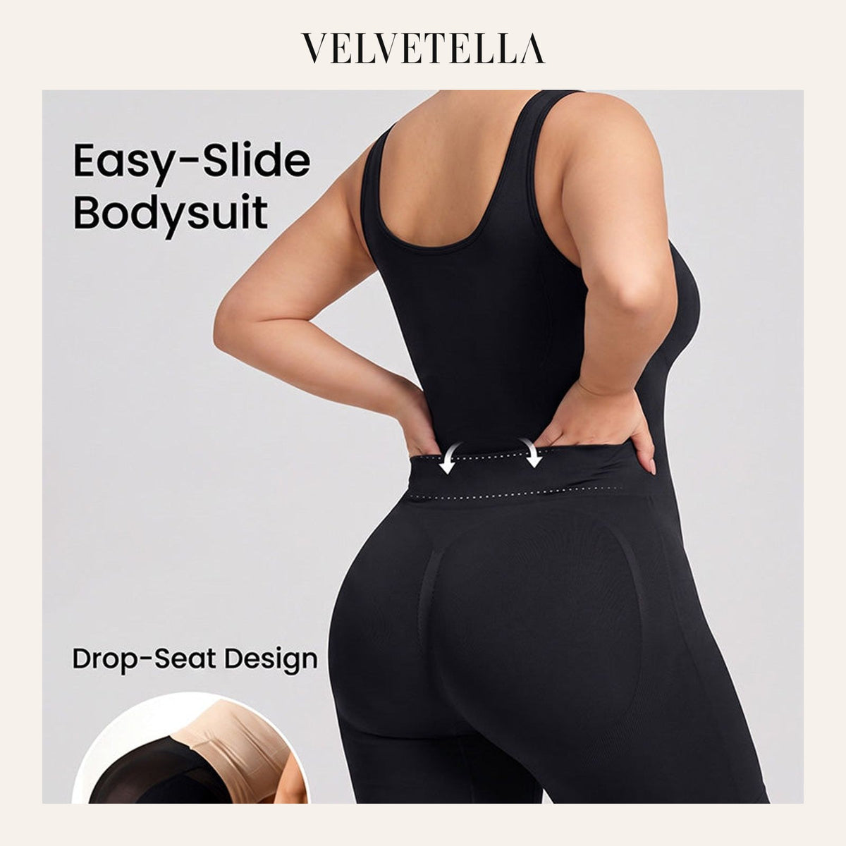 Triple-Zone Compression Drop-Seat Full Body Shaping Bodysuit | Velvetella