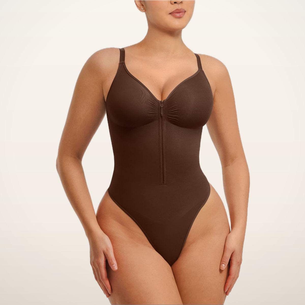 Aria Seamless Zip Smoothing Bodysuit | Velvetella