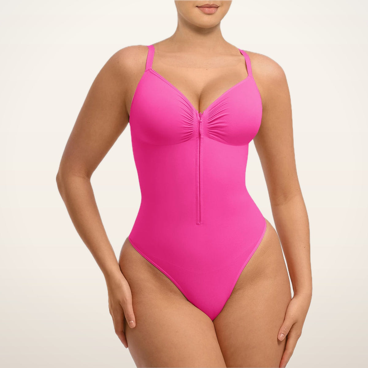 Aria Seamless Zip Smoothing Bodysuit | Velvetella