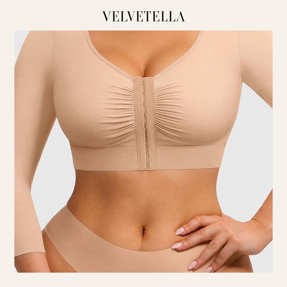 Upper Arm Compression Shaping Bra Top | Velvetella