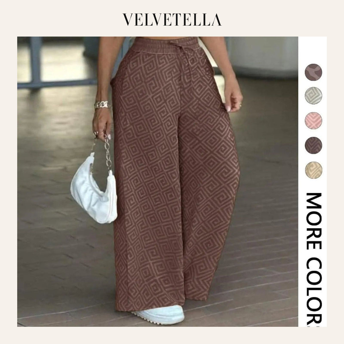 Women’s 2-Piece Casual Set – Sleeveless Top & Wide-Leg Pants | Velvetella