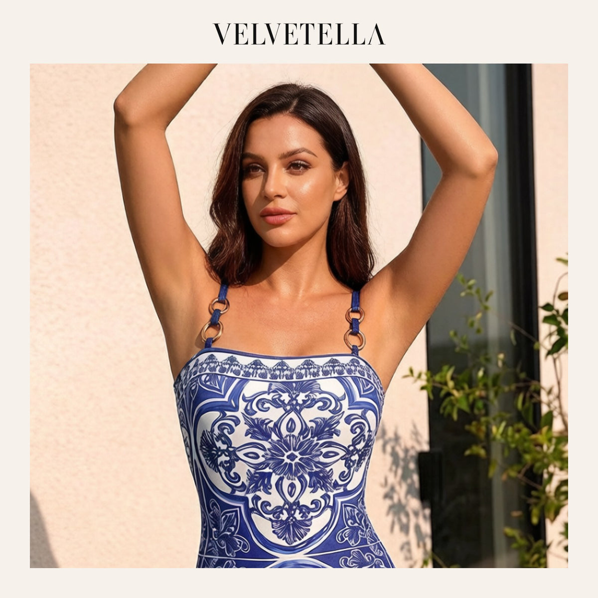Women’s Print Swimsuit & Skirt Set | Velvetella