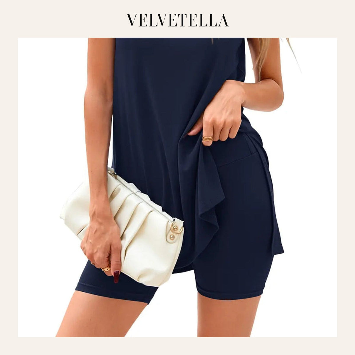 Women’s Sleeveless 2-Piece Summer Lounge Set – Split-Hem Shorts | Velvetella
