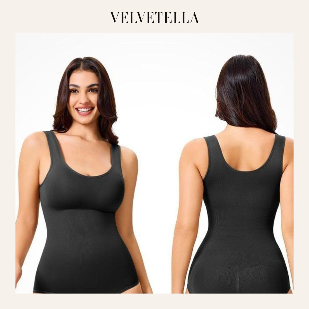 Women Seamless Round Neck Tummy Control Bodysuit | Velvetella