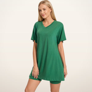 Callie Oversized Tee & Biker Shorts Set | Velvetella