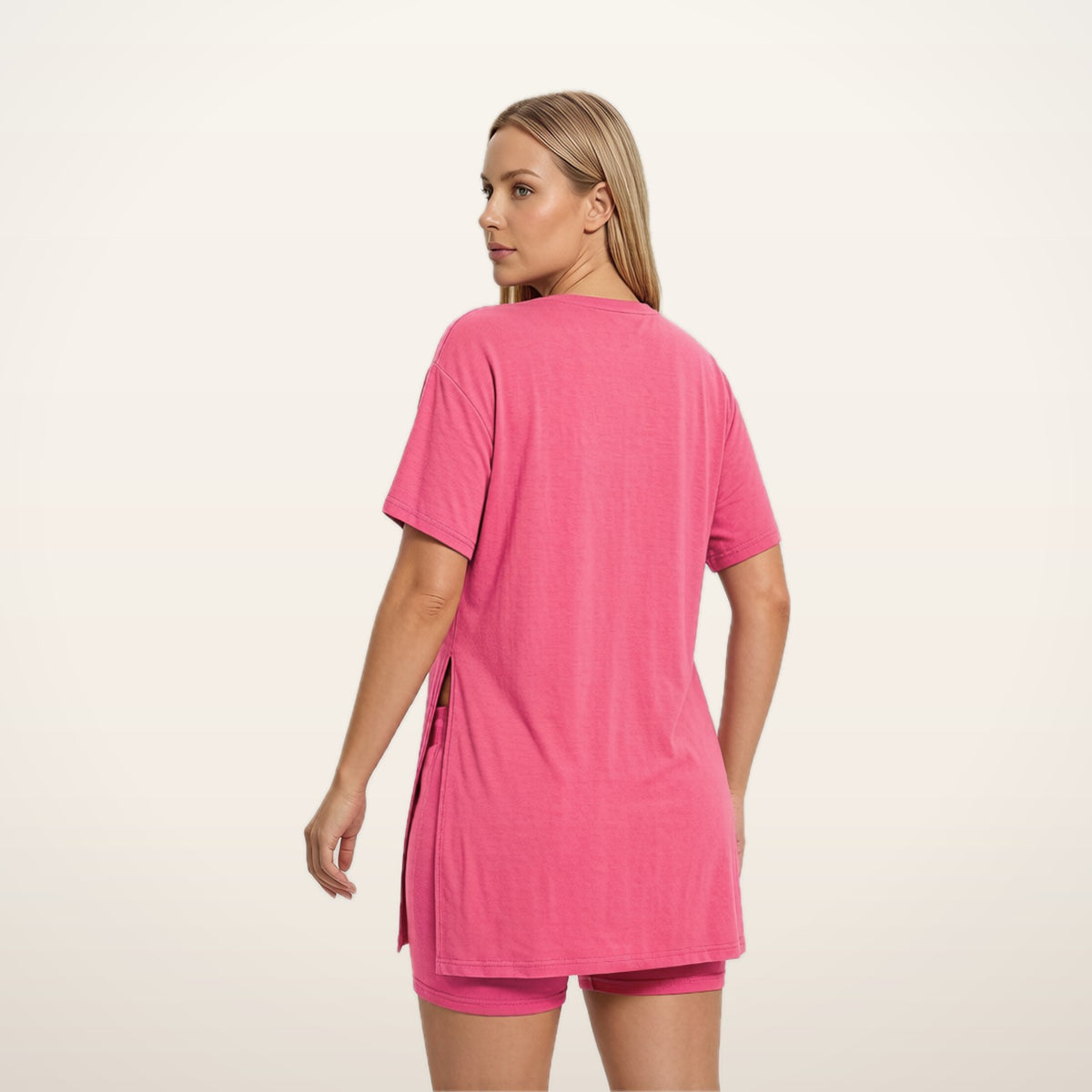 Callie Oversized Tee & Biker Shorts Set | Velvetella
