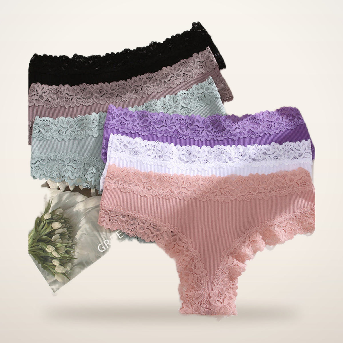 Coco Cotton & Lace Low-Rise Panties | Velvetella