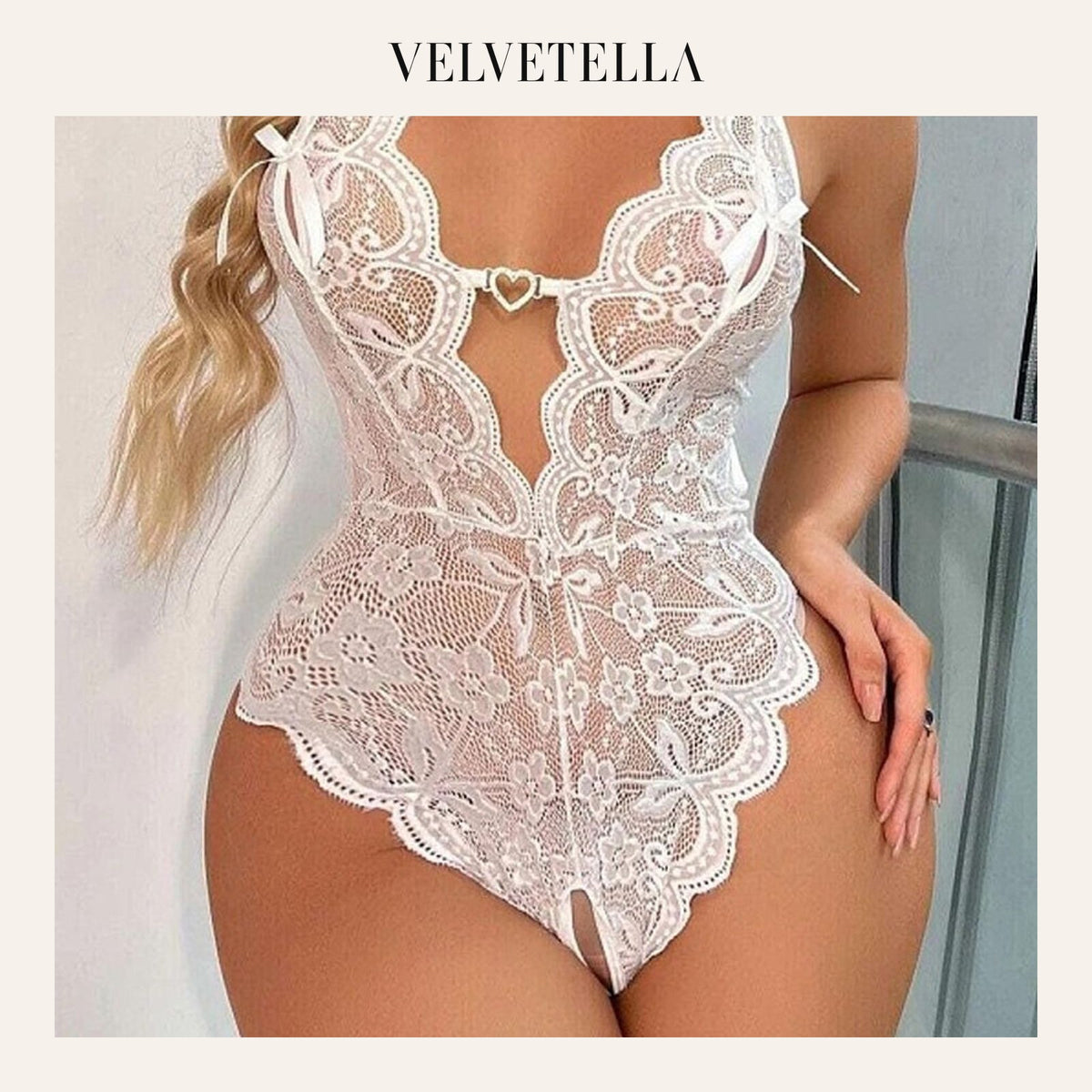 Women's Sexy Lace Bodysuit Pajamas | Velvetella