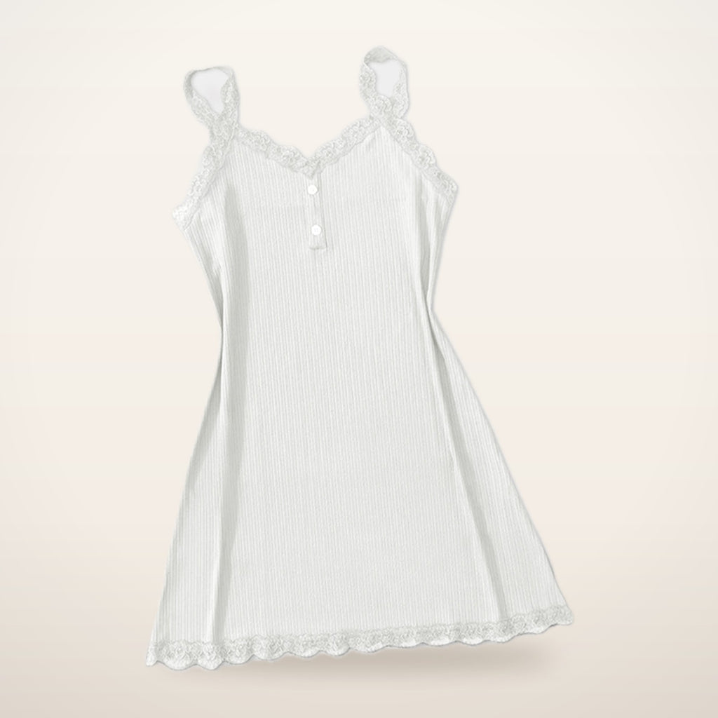 Amelie Lace-Side Cami Nightgown | Velvetella