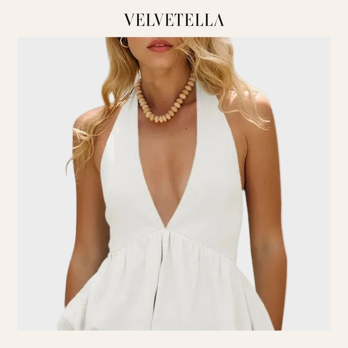 Women's Tie-Back Halter Summer Top | Velvetella