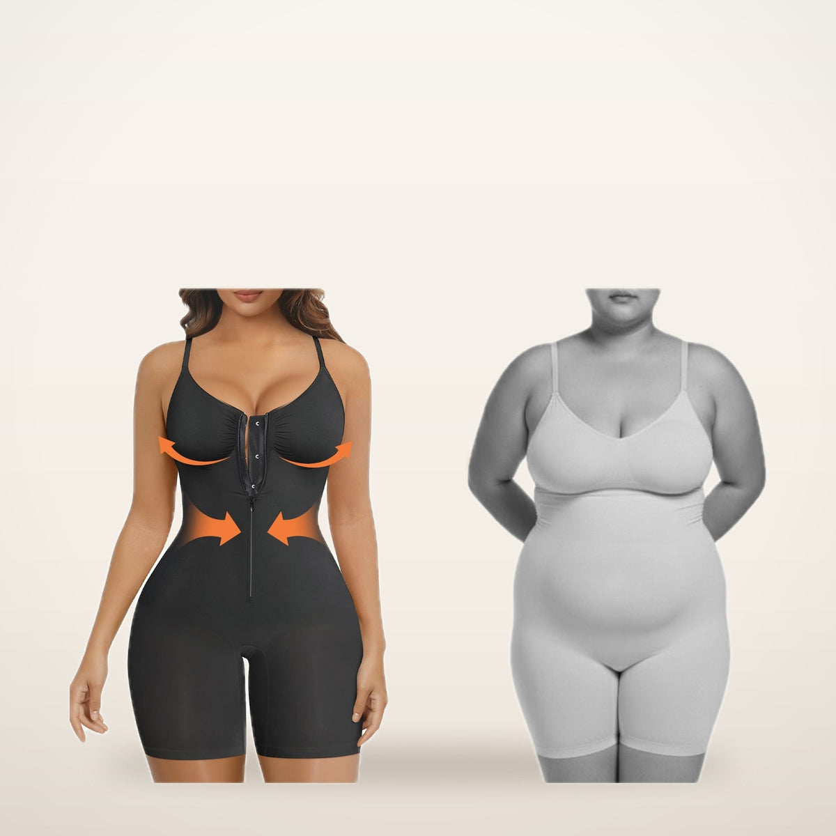 Aria Zip-Front Smoothing Bodysuit | Velvetella