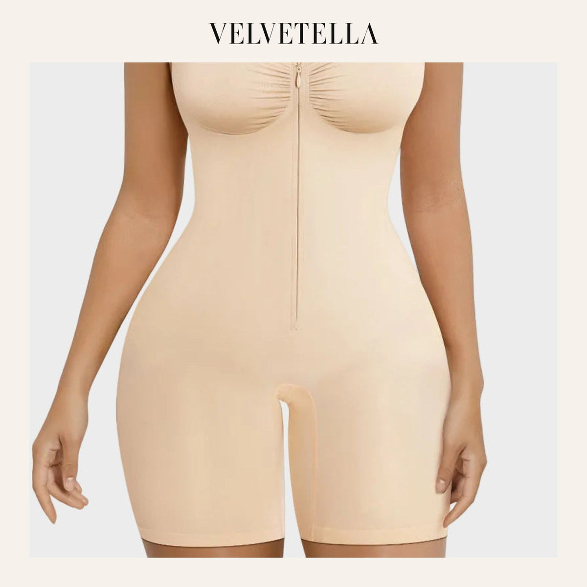 Women's Tummy Control Zip Front Bodysuit | Velvetella