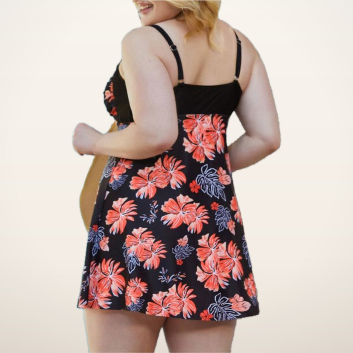 Cora Curve Floral Swim Dress & Boyshort Set | Velvetella