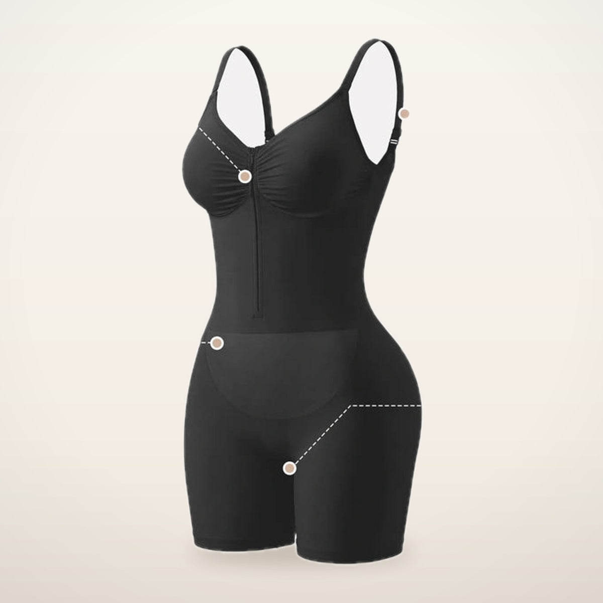 Aria Zip-Up Shaping Bodysuit | Velvetella
