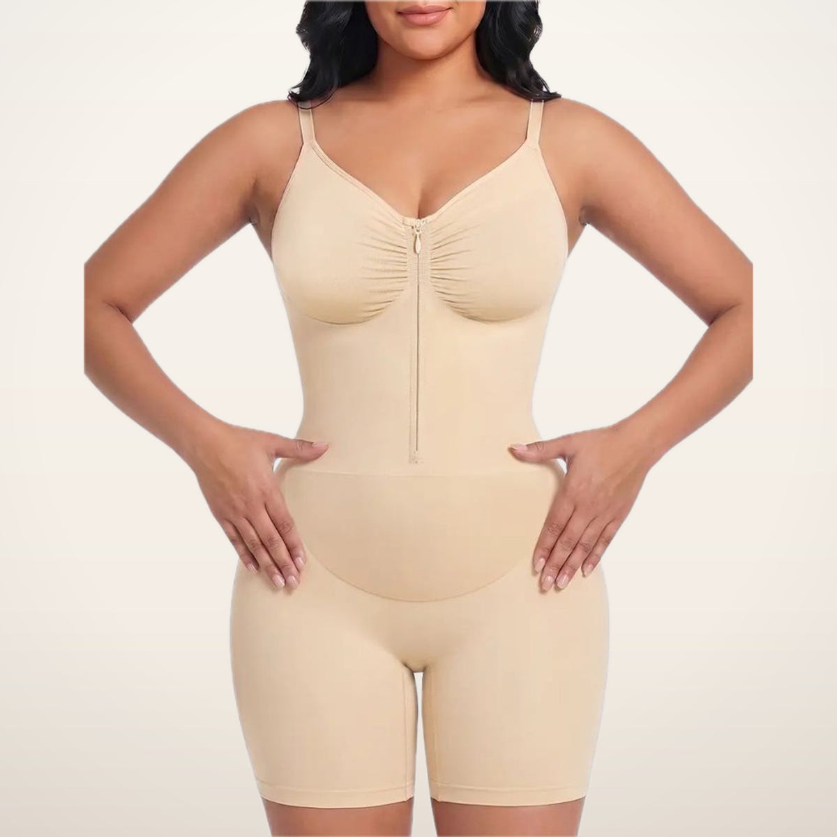 Aria Zip-Up Shaping Bodysuit | Velvetella