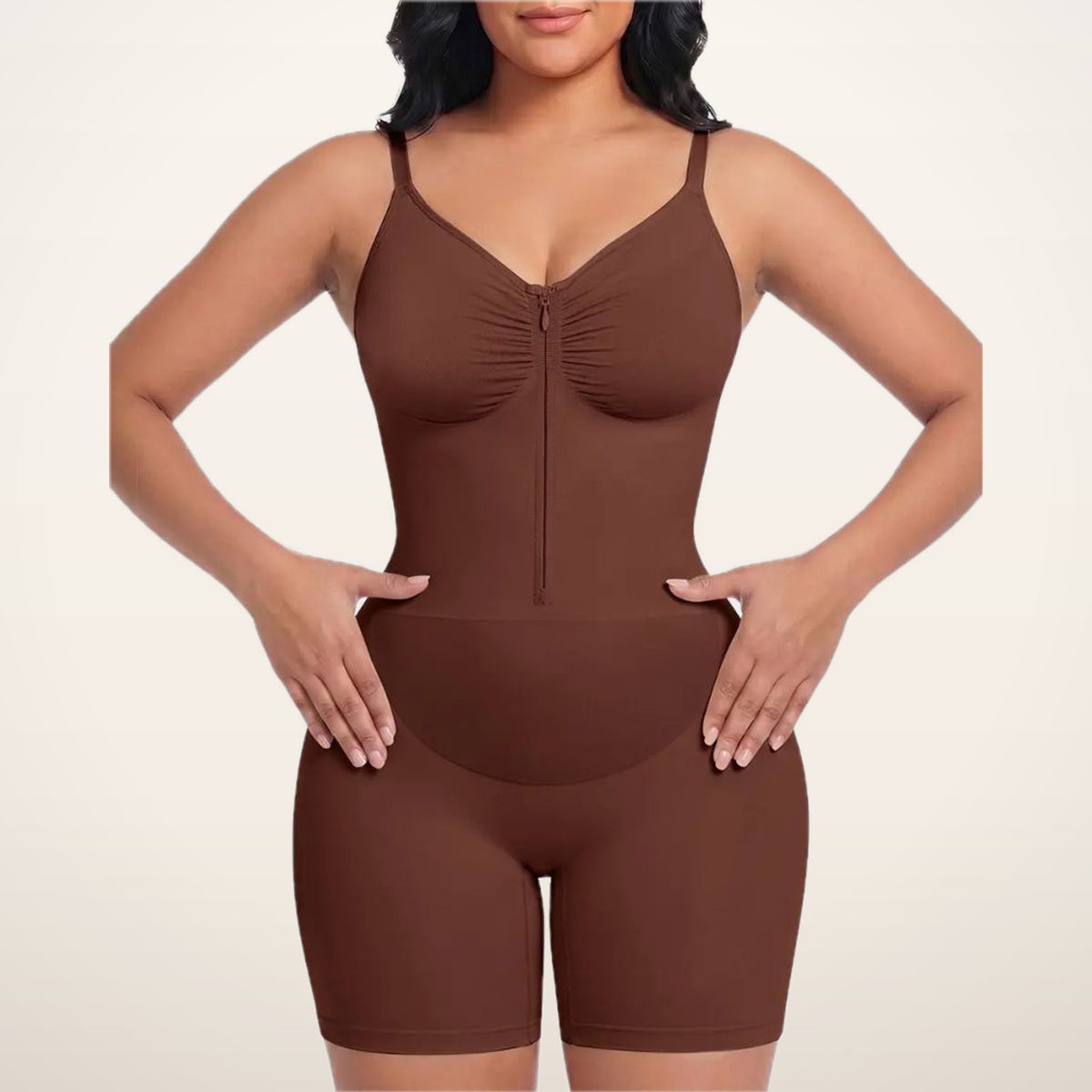 Aria Zip-Up Shaping Bodysuit | Velvetella